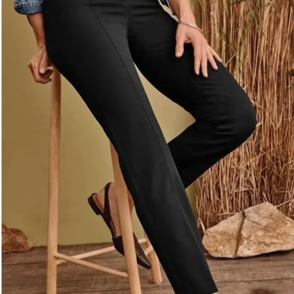 J Jill Essential Black Slim Ankle Pants Sz 8